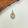 Сребърна висулка с розов кварц